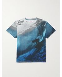 ERL - Beach Boys Distressed Printed Cotton-jersey T-shirt - Lyst