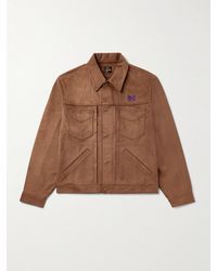 Needles - Penny Jean Logo-Embroidered Brushed Jacket - Lyst