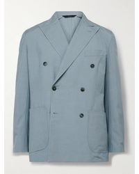 Brioni - Unstructured Double-breasted Silk Suit Jacket - Lyst