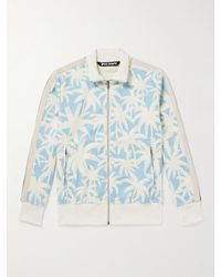 Palm Angels - Printed Striped Jersey Track Jacket - Lyst