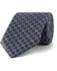 Gucci - 7Cm Logo-Jacquard Silk-Twill Tie - Lyst