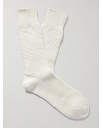 MR P. - Waffle-Knit Cotton-Blend Socks - Lyst