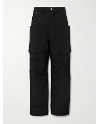 Rick Owens - Stefan Wide-Leg Grain De Poudre Wool Trousers - Lyst