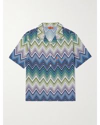 Missoni - Camp-collar Striped Voile Shirt - Lyst