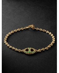 Hoorsenbuhs - Armband aus 18 Karat Gold mit Smaragden und Diamanten - Lyst