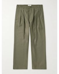 WTAPS - Straight-Leg Pleated Cotton Trousers - Lyst
