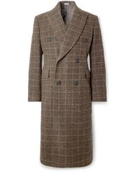 Our Legacy - Double-Breasted Checked Boiled-Wool Coat - Lyst
