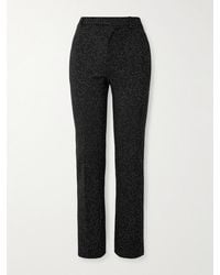 Celine - Straight-Leg Crystal-Embellished Wool-Twill Suit Trousers - Lyst