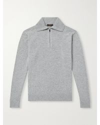 Slowear - Zanone Slim-Fit Cashmere Half Zip-Up Sweater - Lyst