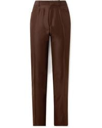 Tom Ford - Straight-leg Wool And Silk-blend Trousers - Lyst