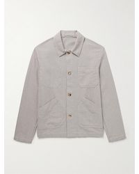 MR P. - Striped Organic Cotton Chore Jacket - Lyst