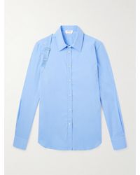McQueen - Slim-Fit Harness-Detailed Stretch-Cotton Shirt - Lyst