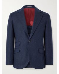 Brunello Cucinelli - Herringbone Wool And Cashmere-Blend Blazer - Lyst