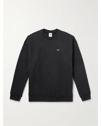 Nike - Solo Swoosh Logo-embroidered Cotton-blend Jersey Sweatshirt - Lyst
