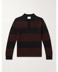 NN07 - Rugby 60017 Striped Wool Polo Shirt - Lyst