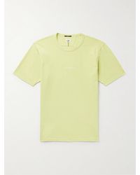 C.P. Company - T-Shirt aus Baumwoll-Jersey mit Logoprint in Reservefärbung - Lyst