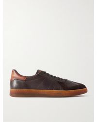 Officine Creative - Militia 001 Suede-Trimmed Full-Grain Leather Sneakers - Lyst