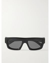 Gucci - Rectangular-Frame Recycled-Acetate Sunglasses - Lyst