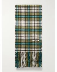 AURALEE - Fringed Checked Cashmere Scarf - Lyst