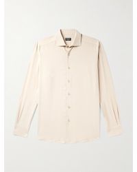 Zegna - Garment-dyed Silk Shirt - Lyst