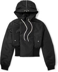 Rick Owens - Alice Cropped Padded Nylon-Canvas Hooded Bomber Jacket - Lyst