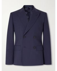 MR P. - Double-Breasted Houndstooth Wool Suit Jacket - Lyst