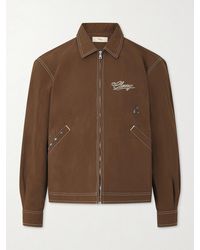 CHERRY LA - Logo-Embroidered Paint-Splattered Shell Jacket - Lyst