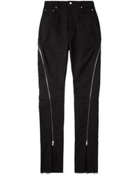 Rick Owens - Bolan Banana Slim-Fit Flared Zip-Embellished Jeans - Lyst
