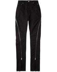 Rick Owens - Bolan Banana Slim-fit Flared Zip-embellished Jeans - Lyst