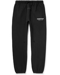 Fear Of God - Tapered Logo-Appliquéd Cotton-Blend Jersey Sweatpants - Lyst