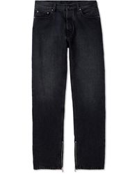 Off-White c/o Virgil Abloh - Straight-leg Zip-detailed Jeans - Lyst