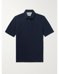 Brunello Cucinelli - Cotton-piqué Polo Shirt - Lyst