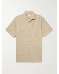 Loro Piana - André Camp-Collar Linen Shirt - Lyst