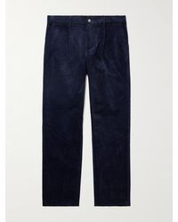 De Bonne Facture - Pleated Straight-leg Cotton-corduroy Suit Trousers - Lyst