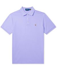 Polo Ralph Lauren - Logo-Embroidered Cotton-Jersey Polo Shirt - Lyst