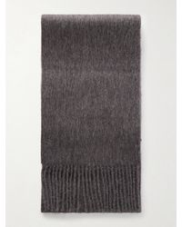 Acne Studios - Vinnie Fringed Logo-embroidered Alpaca And Wool-blend Scarf - Lyst