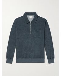 Hartford - Cotton-Blend Terry Half-Zip Sweatshirt - Lyst