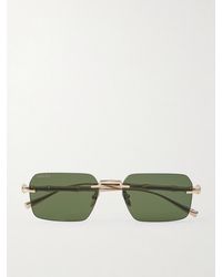 Gucci - Bamboo Square-Frame-Tone Sunglasses - Lyst