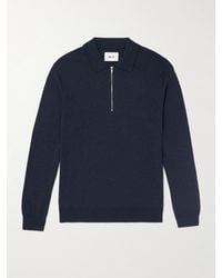 NN07 - Sergio 6605 Merino Wool Half-Zip Polo Shirt - Lyst