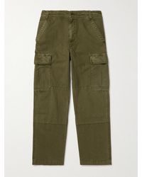 Alex Mill - Straight-leg Garment-dyed Panelled Cotton-canvas Cargo Trousers - Lyst