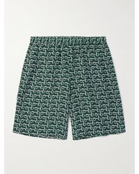 Burberry - Shorts a gamba dritta in popeline di seta stampato - Lyst