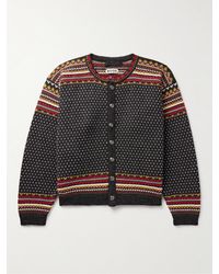Bode - Woodford Cardigan aus Wolle mit Fair-Isle-Muster - Lyst