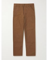 Carhartt - Double Knee Straight-Leg Cotton-Canvas Carpenter Trousers - Lyst