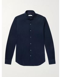 Loro Piana - Camicia slim-fit in jersey di cotone con colletto alla francese Andrew - Lyst