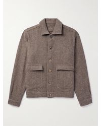 De Petrillo - Wool And Cashmere-blend Shirt Jacket - Lyst