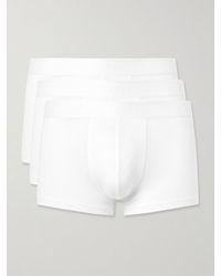 Sunspel - Three-Pack Stretch-Cotton Boxer Briefs - Lyst