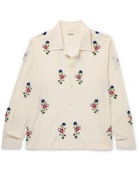 Bode - Bead-embellished Cotton-voile Shirt - Lyst