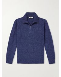 Altea - Wool And Cashmere-Blend Half-Zip Sweater - Lyst