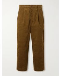 Junya Watanabe - Wide-Leg Pleated Garment-Washed Cotton-Blend Corduroy Trousers - Lyst