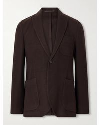 Slowear - Wool-Blend Woven Waffle Jersey Blazer - Lyst